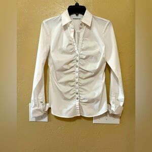 White fitted dress shirt size small.
